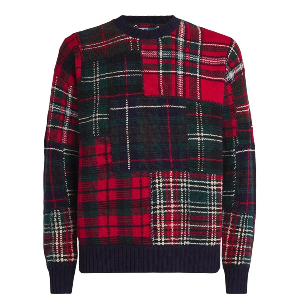 POLO RALPH LAUREN NWT
Wool-Blend Patchwork Plaid Sweater in Sz M - Picture 4 of 12